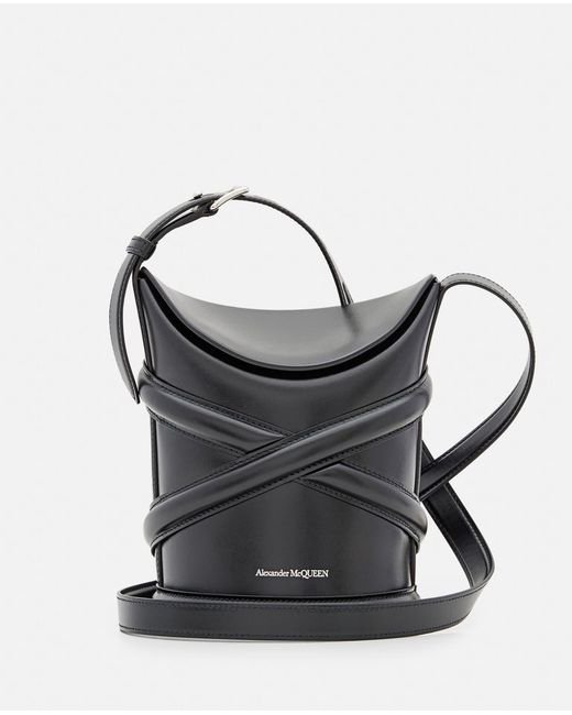 Alexander McQueen The Curve Leather Bucket Bag TU