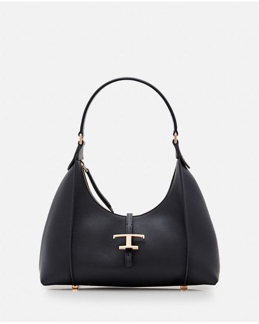 Tod's T Timeless Small Leather Hobo Bag TU