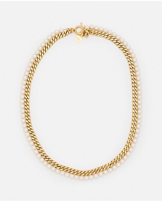 Sacai Pearl Chain Long Necklace TU