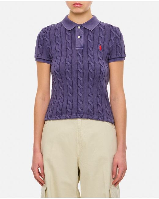 Polo Ralph Lauren Cable Knit Polo Shirt S