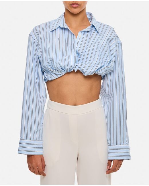 Jacquemus Long Sleeve Cropped Shirt 34