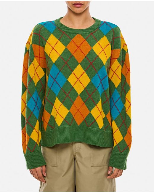 Loewe Argyle Wool Sweater S