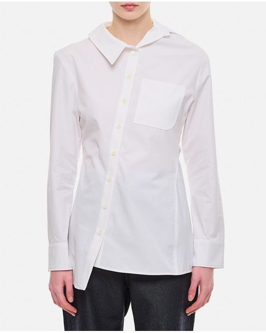 Jacquemus Asymmetric Front Buttoned Cotton Shirt 40