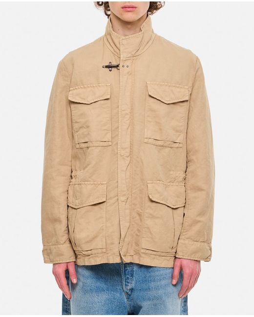 Fay Cotton Linen Field Jacket XL