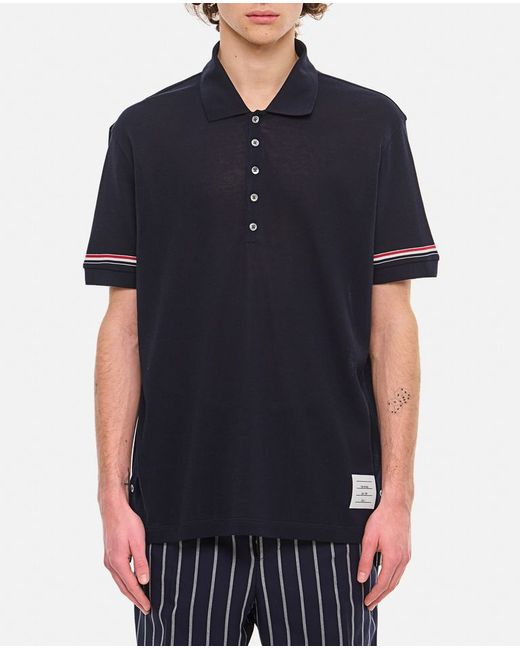 Thom Browne Ribbed Cuff Polo Shirt 3