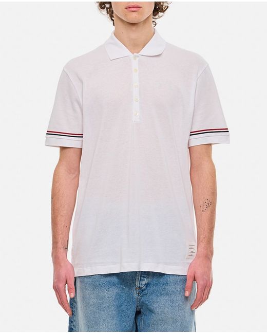 Thom Browne Ribbed Cuff Polo Shirt 2