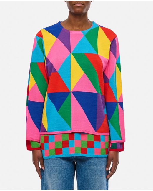 Comme Des Garçons Double Layer Pattern Sweater XS