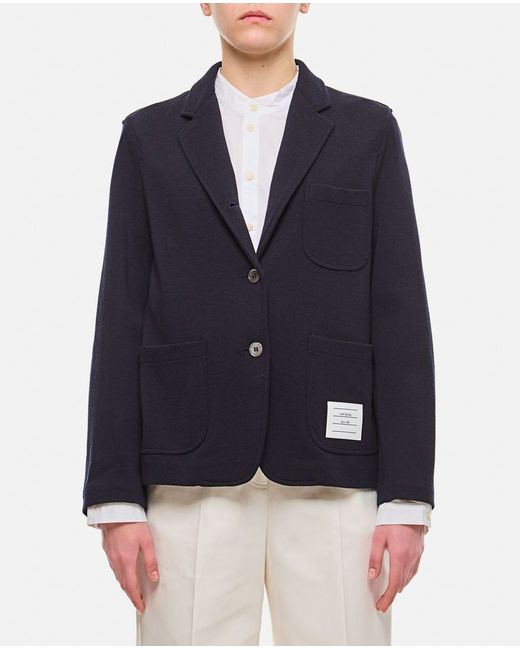 Thom Browne Cropped Sack Wool Jacket 38