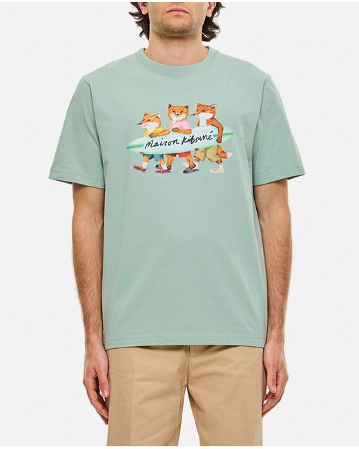 Maison Kitsuné Surfing Foxes Comfort T-shirt L