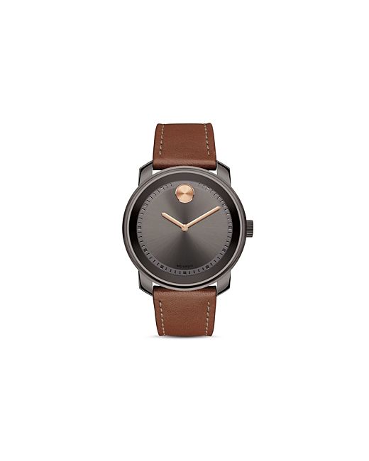 Movado Bold Museum Dial Watch with Leather Strap 42.5mm
