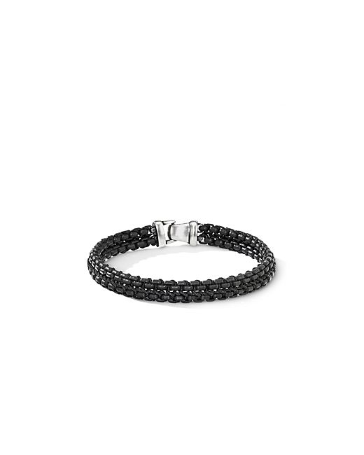 David Yurman Woven Box Chain Bracelet in Black