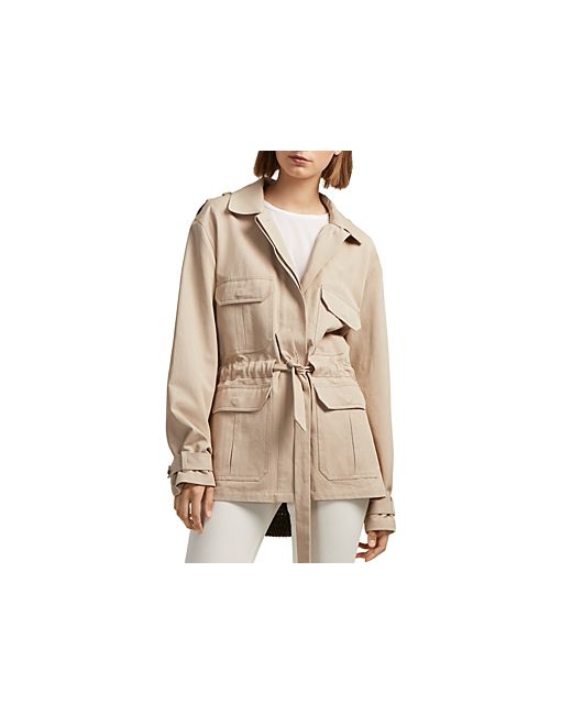 French Connection Mozart Knit-Back Trench Coat