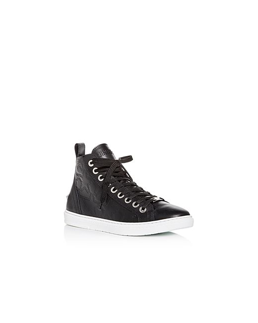Jimmy Choo Colt Embossed Leather High-Top Sneakers