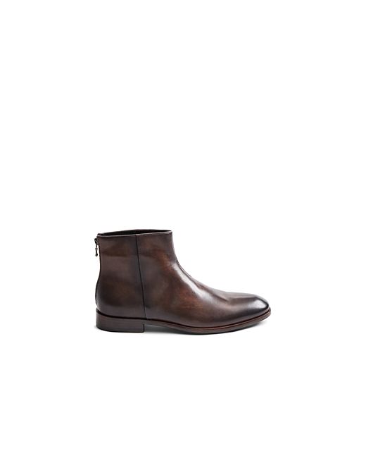 John Varvatos Nyc Back-Zip Leather Ankle Boots