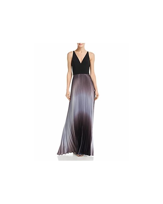 Aqua Pleated Shimmer Gown 100 Exclusive
