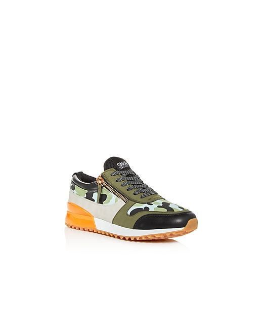 Snkr Project Rodeo Camo Color-Block Lace Up Sneakers