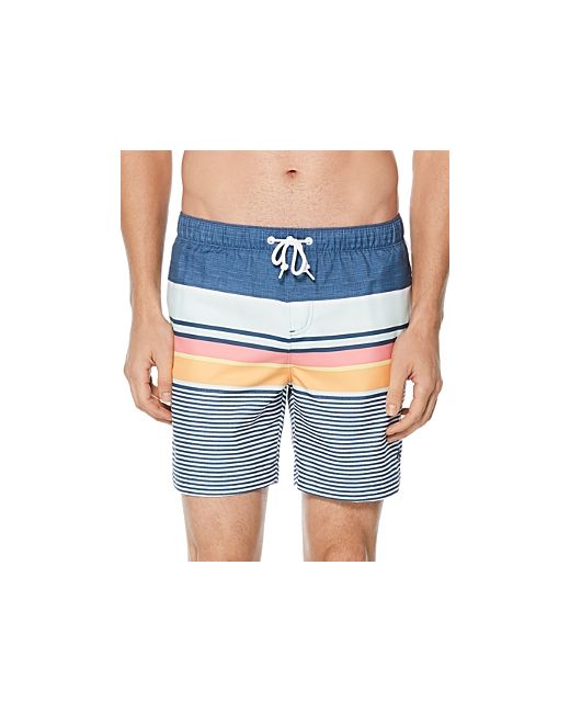 Original Penguin Engineered-Stripe Swim Shorts