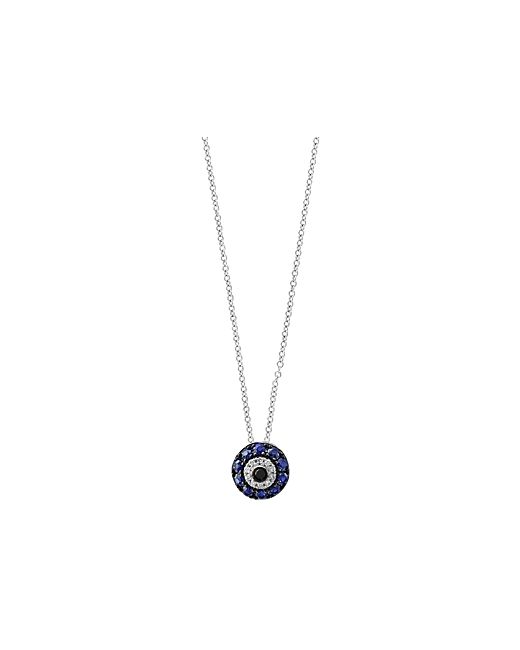 Bloomingdale's Sapphire Diamond Evil Eye Pendant Necklace in 14K