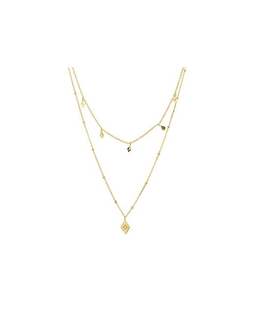 Argento Vivo Layered Pendant Necklace in 14K Plated Sterling Silver 14-16