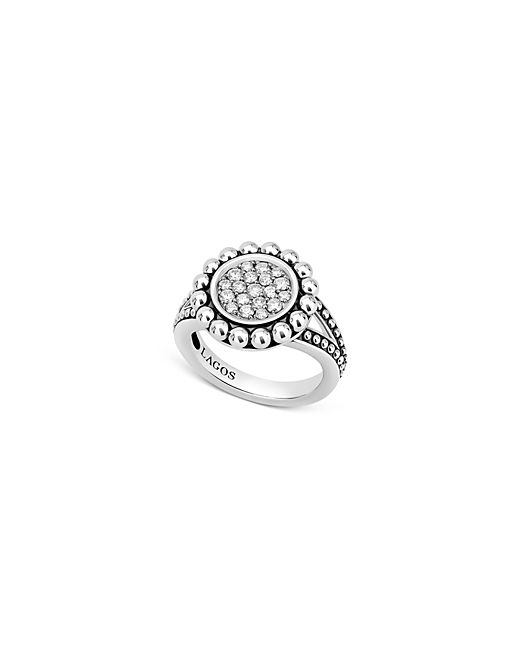 Lagos Sterling Caviar Spark Diamond Ring
