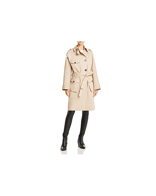 The Kooples Plaid-Back Trench Coat