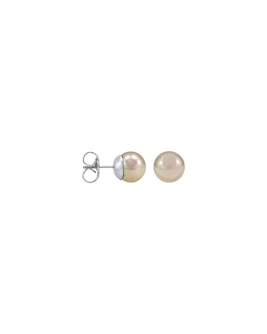 Majorica Simulated Nuage Pearl Stud Earrings Sterling