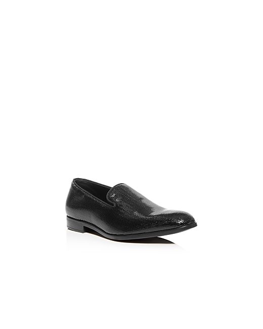 Armani Embossed Patent Leather Smoking Slippers