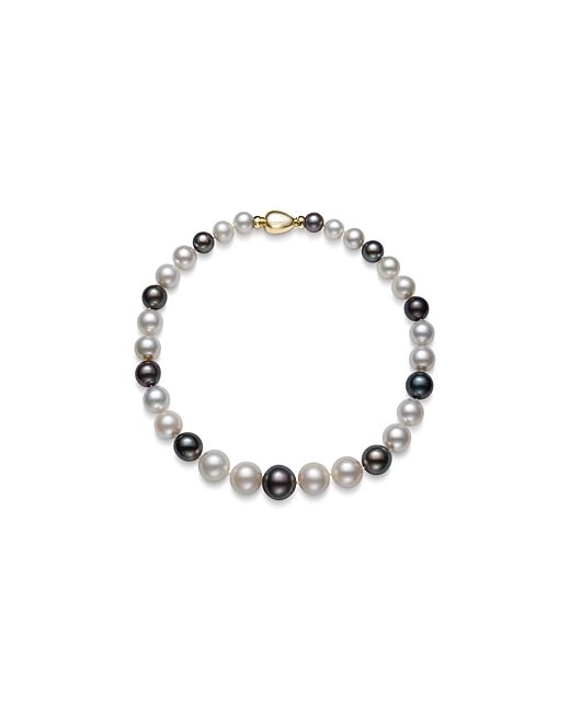 Bloomingdale's White South Sea Tahitian Black Pearl Necklace in 14K