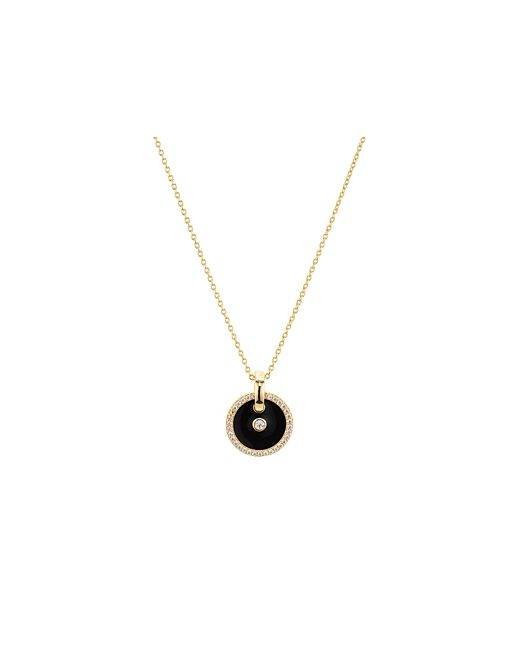 Argento Vivo Circle Pendant Necklace in 18K Gold-Plated Sterling Silver 16-18