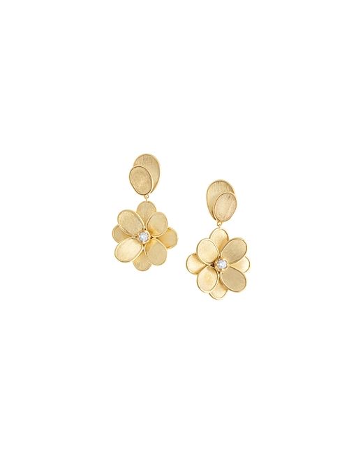 Marco Bicego 18K Yellow Gold Diamond Petal Drop Earrings