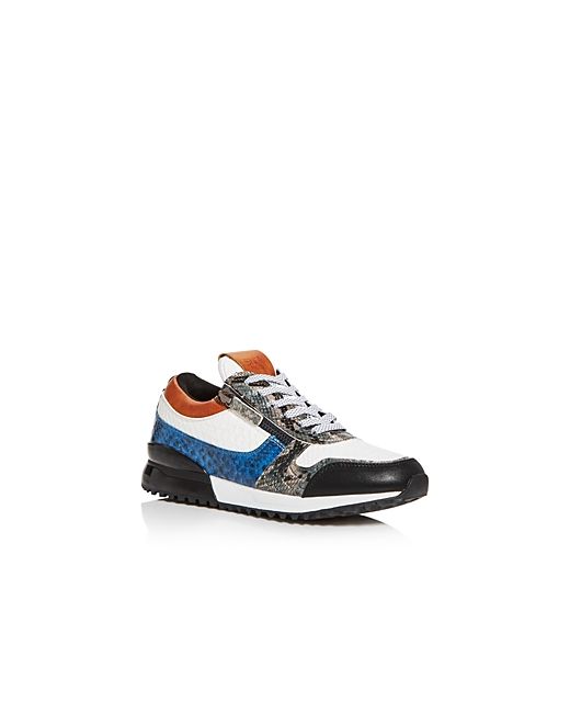 Snkr Project Rodeo Snake-Embossed Color-Block Low-Top Sneakers