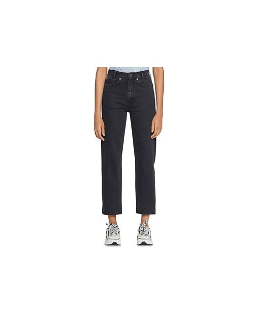 Sandro Jayn High-Rise Straight-Leg Ankle Jeans in