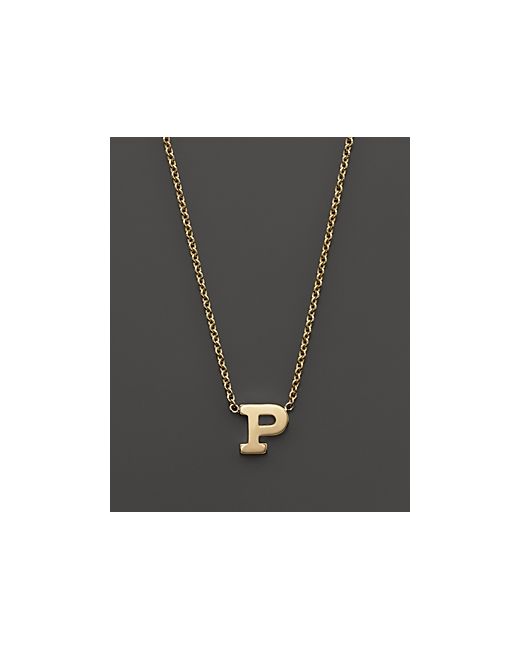 Zoe Chicco 14K Initial Necklace 16