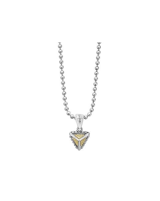 Lagos Sterling 18K Yellow Gold Ksl Pyramic Pendant Necklace