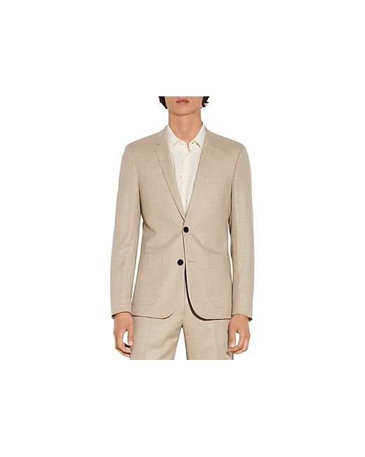 Sandro Jupiter Wool Flannel Suit Jacket