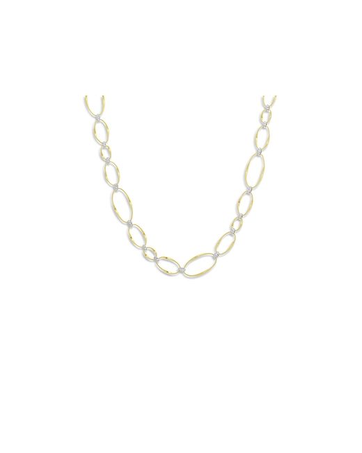 Marco Bicego 18K Yellow Gold Onde Diamond Station Necklace