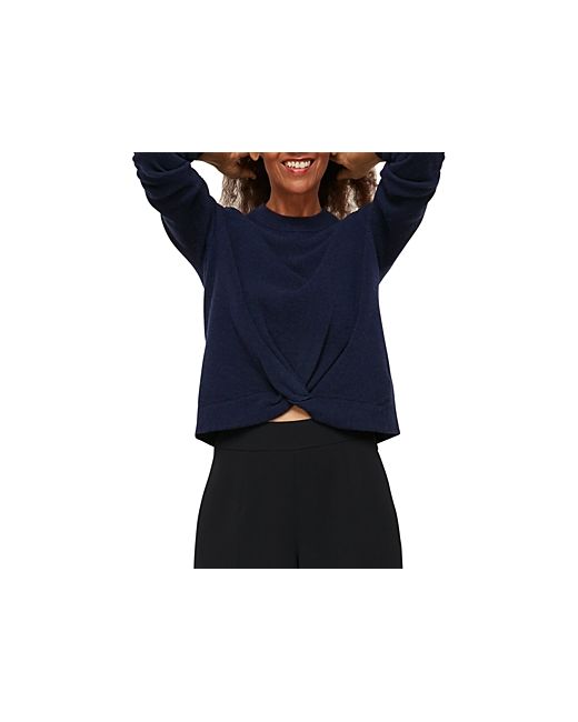 Whistles Twist Front Wool Cashmere Knit Top