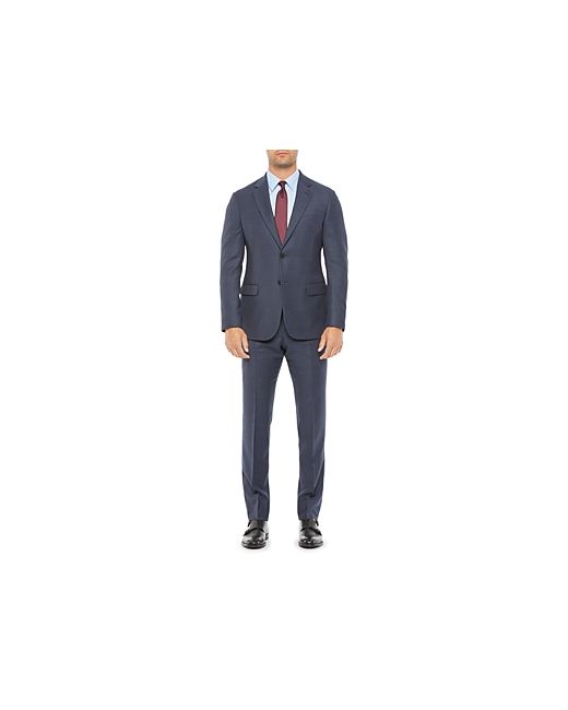 Armani Emporio Regular Fit Solid Dark Wool Blend Suit