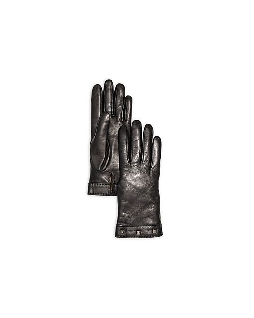 Bloomingdale's Studded Leather Cashmere Gloves 100 Exclusive