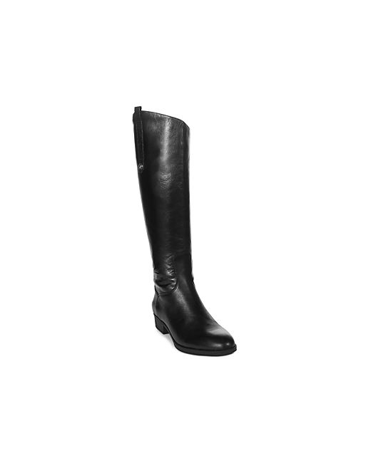 Sam Edelman Penny Round Toe Leather Low-Heel Riding Boots