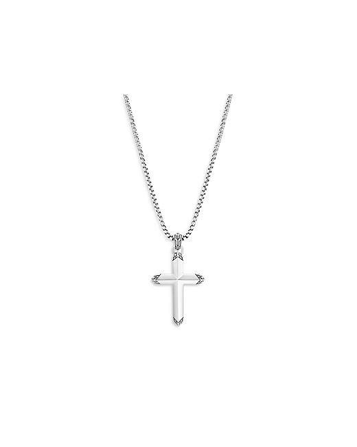 John Hardy Sterling Classic Chain Cross Pendant Necklace 24