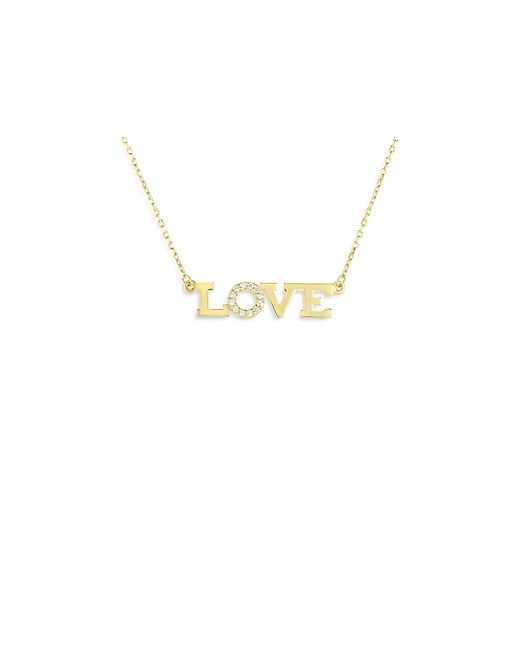 Milanesi And Co 14K Yellow Diamond Love Pendant Necklace 18
