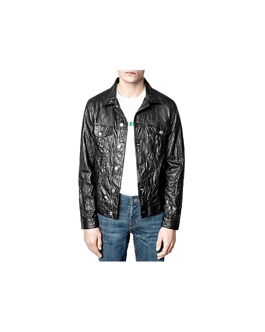 Zadig & Voltaire Crinkle Leather Jacket