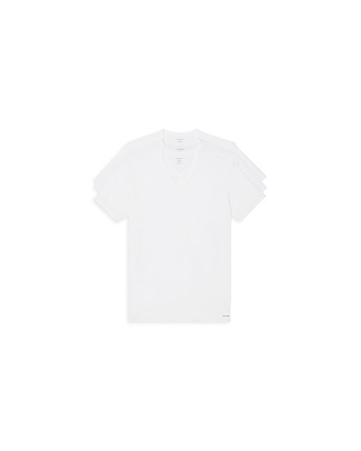 Calvin Klein Cotton Stretch Moisture Wicking V Neck Tees Pack of 3