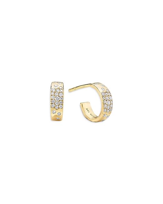 Ippolita 18K Yellow Stardurst Mini Huggie Hoop Earrings with Diamonds