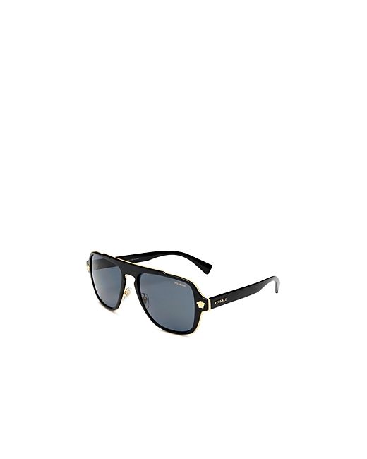 Versace Flat Top Aviator Sunglasses 56mm