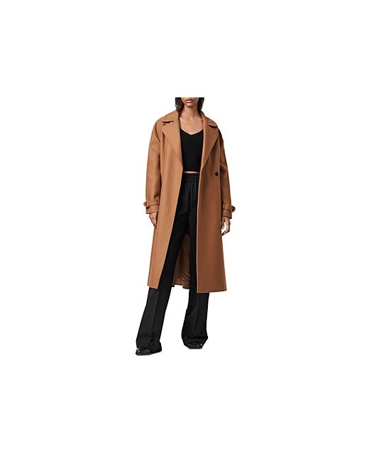 AllSaints Wilma Double Breasted Wool Blend Coat