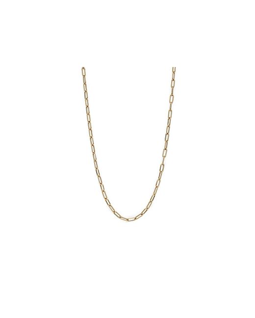 Roberto Coin 18K Yellow Polished Textured Paperclip Link Chain Necklace 17