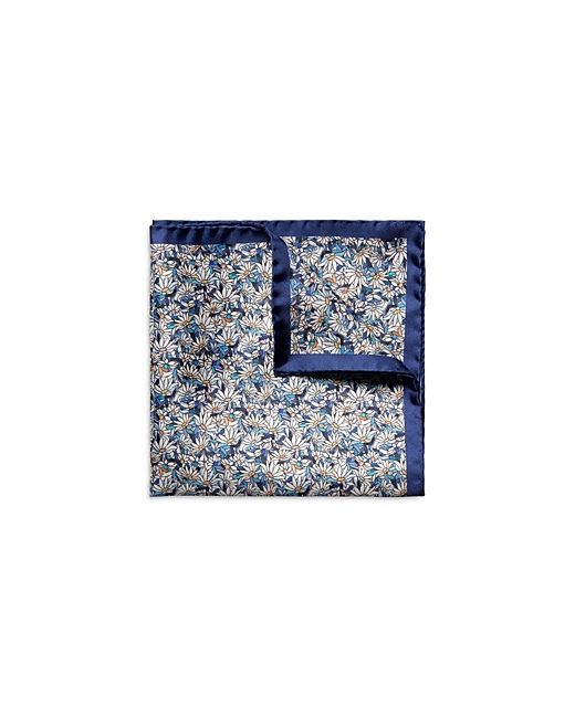 Eton Stained Glass Floral Print Silk Pocket Square