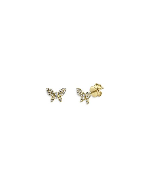 Moon & Meadow Diamond Butterfly Stud Earrings in 14K Yellow 0.16 ct. t.w. 100 Exclusive